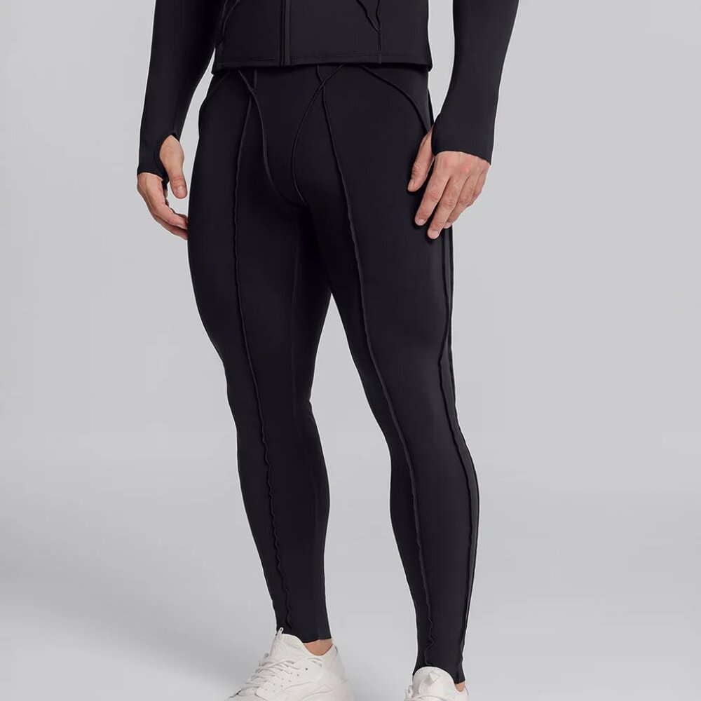 BetterMe Men's Contour Stitch Leggings Black Size L